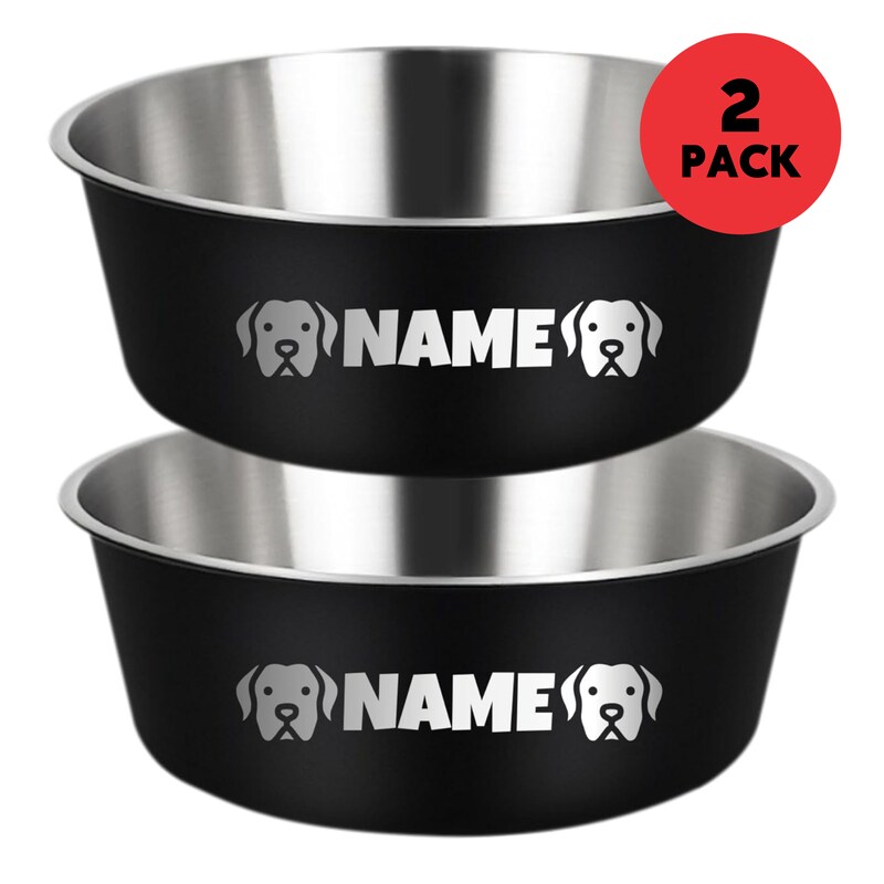 Personalized dog best sale bowl set